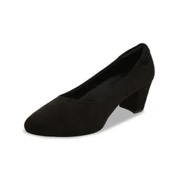 KNEETOES Women Textured Suede Block Pumps-image-15