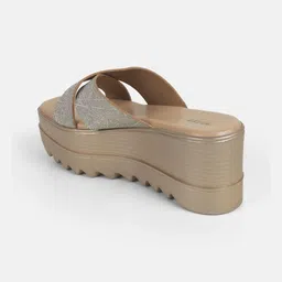 Mochi Women Embellished Printed Open Back Platform Sandals image 5