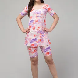 Apraa & Parma Printed Swimming Dress With Attached Shorts image 1