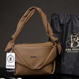 Bag Pepper PU Structured Handheld Bag with Bow Detail-picture-23