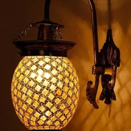 SOMIL Gold Glass Cylinder Printed Wall Lamps-picture-24