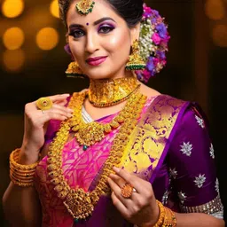 GHAN SALS Pink Silk Blend Woven Design Sarees image 2