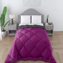 CHICERY Purple & Grey Geometric Heavy Winter Single Bed Comforter-picture-22