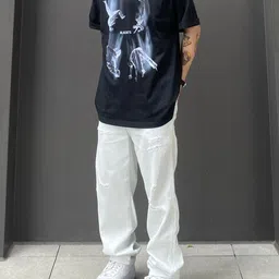 StyleCast Men Flared Low Distress Mid-Rise Jeans image 3