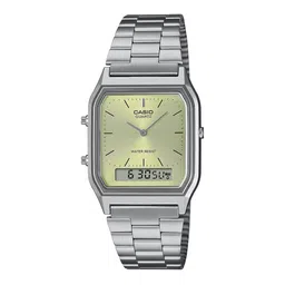 CASIO Unisex Steel Cuff Straps Analogue and Digital Chronograph Watch AD280-picture-26