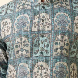 Diwas by Manyavar Ethnic Motifs Printed Mandarin Collar Straight Kurta image 4