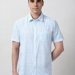 Peter England Casuals Men Floral Printed Spread Collar Pure Cotton Casual Shirt image 1