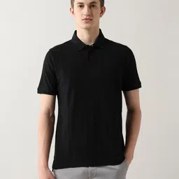 Arrow Men Solid Polo Collar Cotton T-shirt-picture-40
