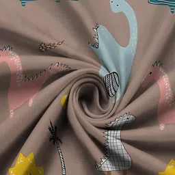 WEAVE AND DECOR Brown Cartoon Characters 300 TC King Bedsheet with 2 Pillow Covers image 3