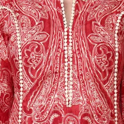 Tissu Women Paisley Printed Regular Pure Cotton Kurta with Palazzos & With Dupatta image 3