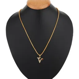 Lucents Unisex Stainless Steel Artificial Stones Studded Quirky Pendant image 4