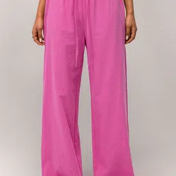 Outzidr Women Relaxed Fit Parallel Trousers-image-65