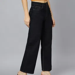 guti Women Flared High Rise Black Jeans image 3