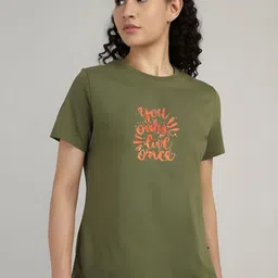 SZN Women Typography Printed Round Neck Cotton T-shirt-image-87