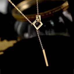 GOLDIWALA Stainless Steel Gold-Plated Square Shaped Chain image 2