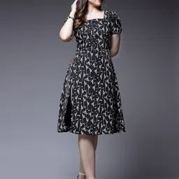BEING NAUGHTY Women Ethnic Motifs Printed Puff Sleeve A-Line Dress image 1