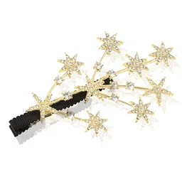 KHANBAGSTORE Women Golden Barrettes Five pointed Star Alligator Hair Clip-picture-13