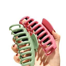 HYMT Women Set of 4 Matt Finish Hair Claw Clip image 3