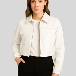 Raxedo Women Leather Crop Leather Jacket-picture-19