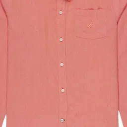 Nautica Boys Premium Fit Solid Button-Down Collar Pure Cotton Casual Shirt image 3