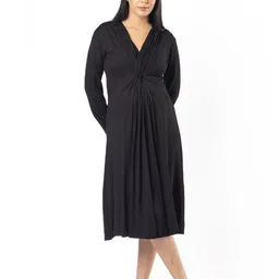 Block Hop Maternity A-Line Midi Dress image 3