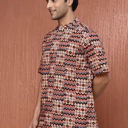 Fabindia Men Printed Thread Work Kurta image 3