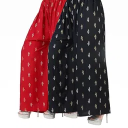 Aura Glam Women Set Of 2 Floral Printed Flared Palazzos-image-55