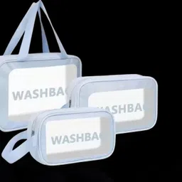 Women Blue Cosmetic Bag-image-4