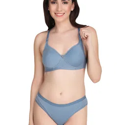 Liigne Pack Of 2 Everyday Padded Bra Pure Cotton Lingerie Set-VCPBPC4892-30B image 3