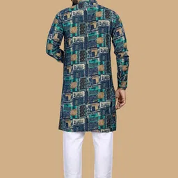 BAESD Men Ethnic Motifs Printed Thread Work Kurta image 2