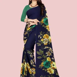 Moda Rapido Women Floral Print Poly Georgette Saree-image-32