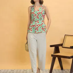 CORSICA Floral Print Sleeveless Vest Top image 4