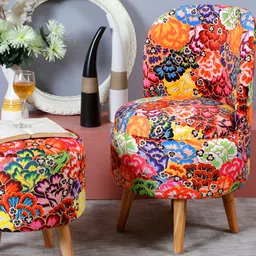 Shadowkart Red & Yellow 2 Pieces Printed Pouffes Ottomans-picture-47