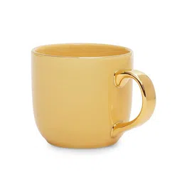 Pure Home and Living Yellow & Gold-Toned Solid Ceramic Glossy Mugs Set of Cups and Mugs image 2