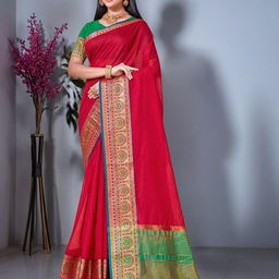 Anouk Rustic Woven Design Zari Chanderi Saree-picture-47
