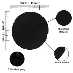 The Tie Hub Men Black Solid Pure Silk Pocket Square image 2