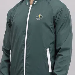 Monte Carlo Men Solid Mock Collar Bomber Jacket image 2