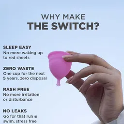 PEESAFE Leakproof Menstrual Hygiene Cup- Large & Bio Panty Liners image 2