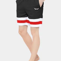 CHROME & CORAL Men Pack Of 2 Striped Lounge Shorts image 2