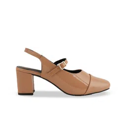 MOZAFIA Women Round Toe Block Heel Mules image 3