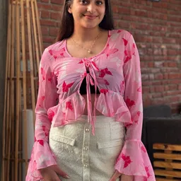 TANDUL Halter Neck Georgette Top-picture-32