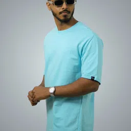 BlendCulture Drop-Shoulder Sleeves Round Neck Oversized Cotton T-shirt image 5