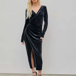 bebe Embellished Maxi Bodycon Dress-image-13