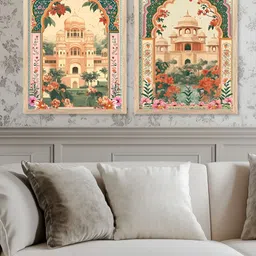 Kotart Brown & Green 2 Piece Wood Abstract Wall Paintings image 4