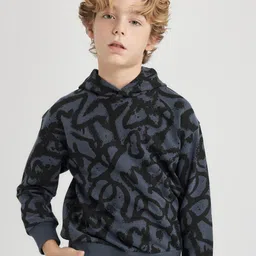 DeFacto Boys Printed Hooded Sweatshirt-picture-53