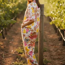 Kethi Fashion Floral Printed Lapel Collar Shirt & Trousers Co-Ord Set image 4