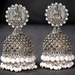 fabula Dome Shaped Jhumkas Earrings-picture-21