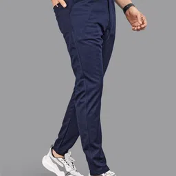 ISUEL FAB Men Blue Lycra Trousers image 2
