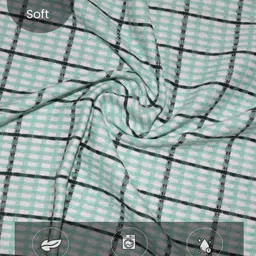 Aura Green & White 4 Pieces Printed Cotton 210 GSM Bath Towel image 5