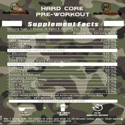 hulk nutrition HardCore Pre-Workout For Insane Explosive Energy With Creatine & Caffeinated Punch Sports Drink image 4